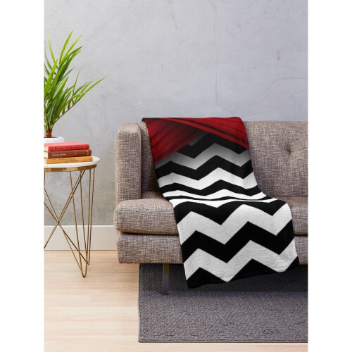 Twin Peaks Red Curtains and Chevron Throw Blanket St Blanket Multi-Purpose 1