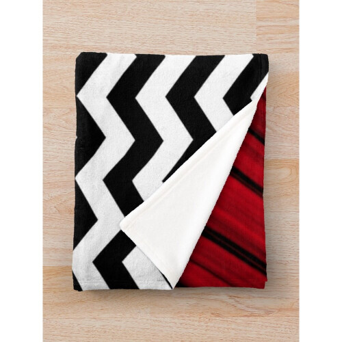 Twin Peaks Red Curtains and Chevron Throw Blanket St Blanket Multi-Purpose 2