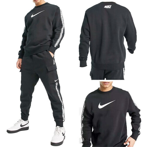 Nike (Medium) Nike Air Mens Repeat Tracksuit Black Set