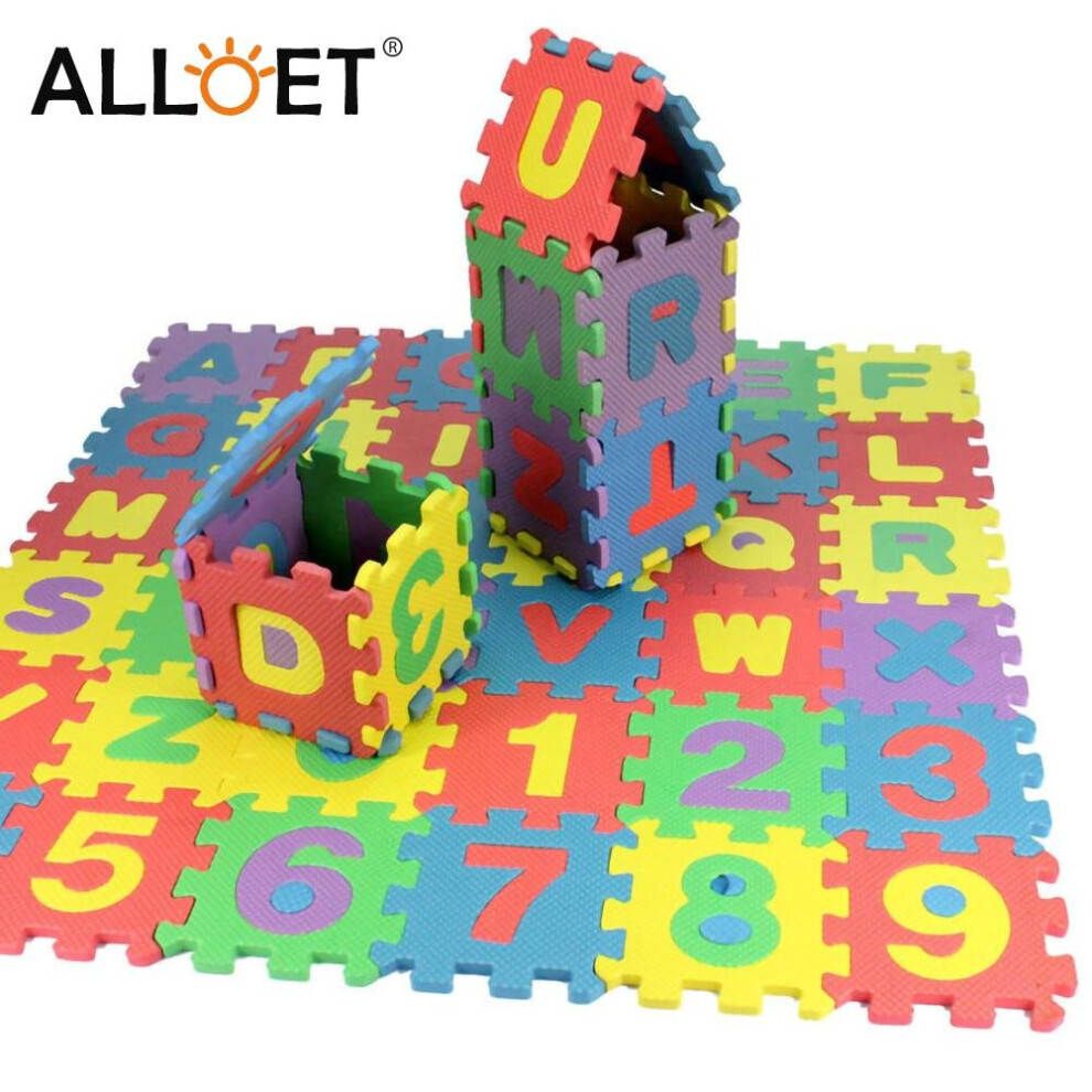 36pcs Number Alphabet Letter 3D Puzzle Soft Floor Mat Baby Crawling Foam Carpet Mat Kids Play Educational Toys