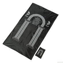 1 Pcs Muslim Prayer Carpet Waterproof PU Woven Mat Rainproof Cloth Qibla Mat Household Carpet Outdoor Rug Travel Rugs