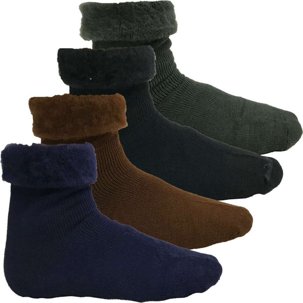 (3 Pairs) Men's Winter Warm Soft Fluffy Socks UK Size 6-11