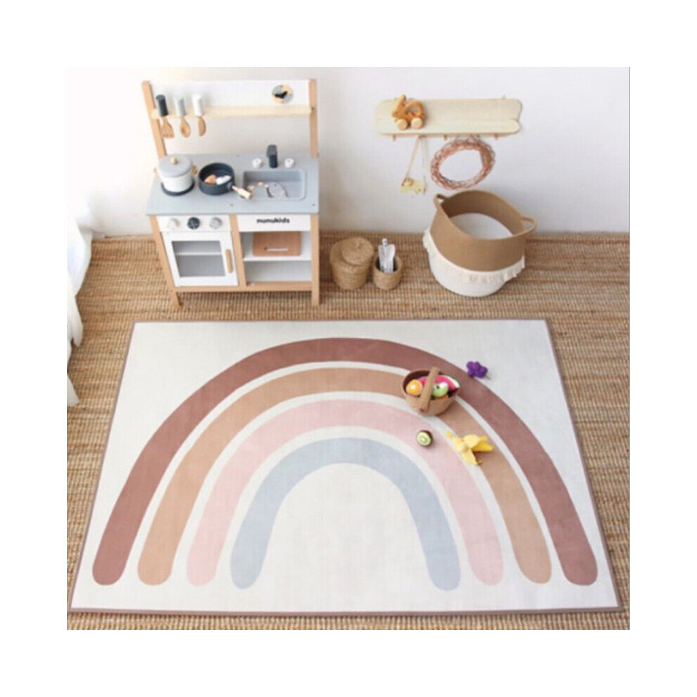 Nordic Rainbow Carpets for Childrens Room Rugs Home Decoration Children Mat Baby Room Carpet Bedside Floor Mat