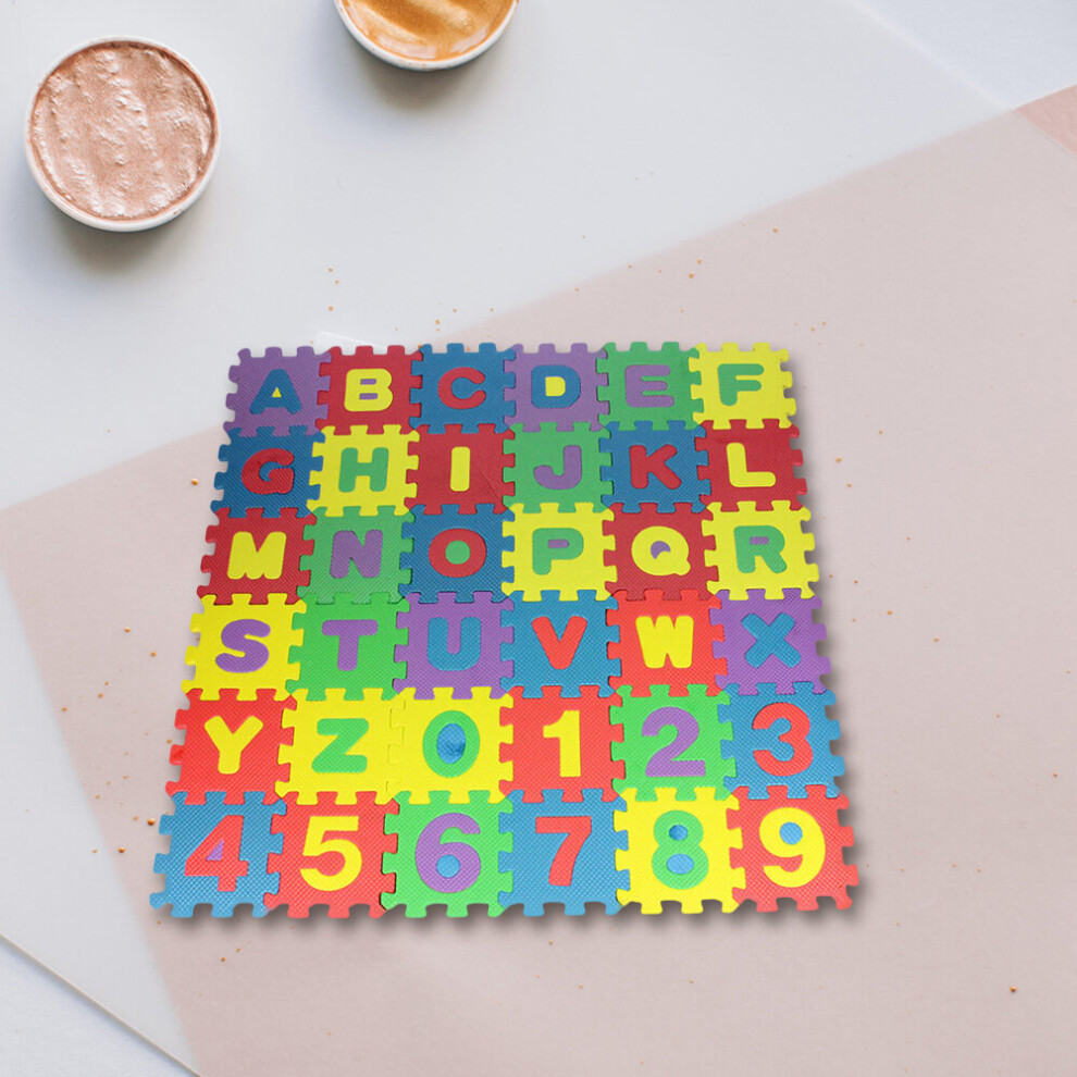 36pcs Number Alphabet Letter 3D Puzzle Soft Floor Mat Baby Crawling Foam Carpet