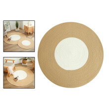 Hand Woven Round Rug,45cm Bedroom Carpets,Washable Hand Braided Area Rug Floor carpet for Room Bedside Home