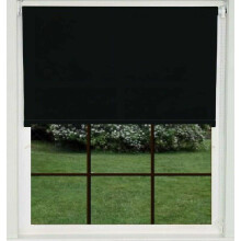 (240cm, 160cm) Blackout Black 100% Thermal Fabric Roller Blinds