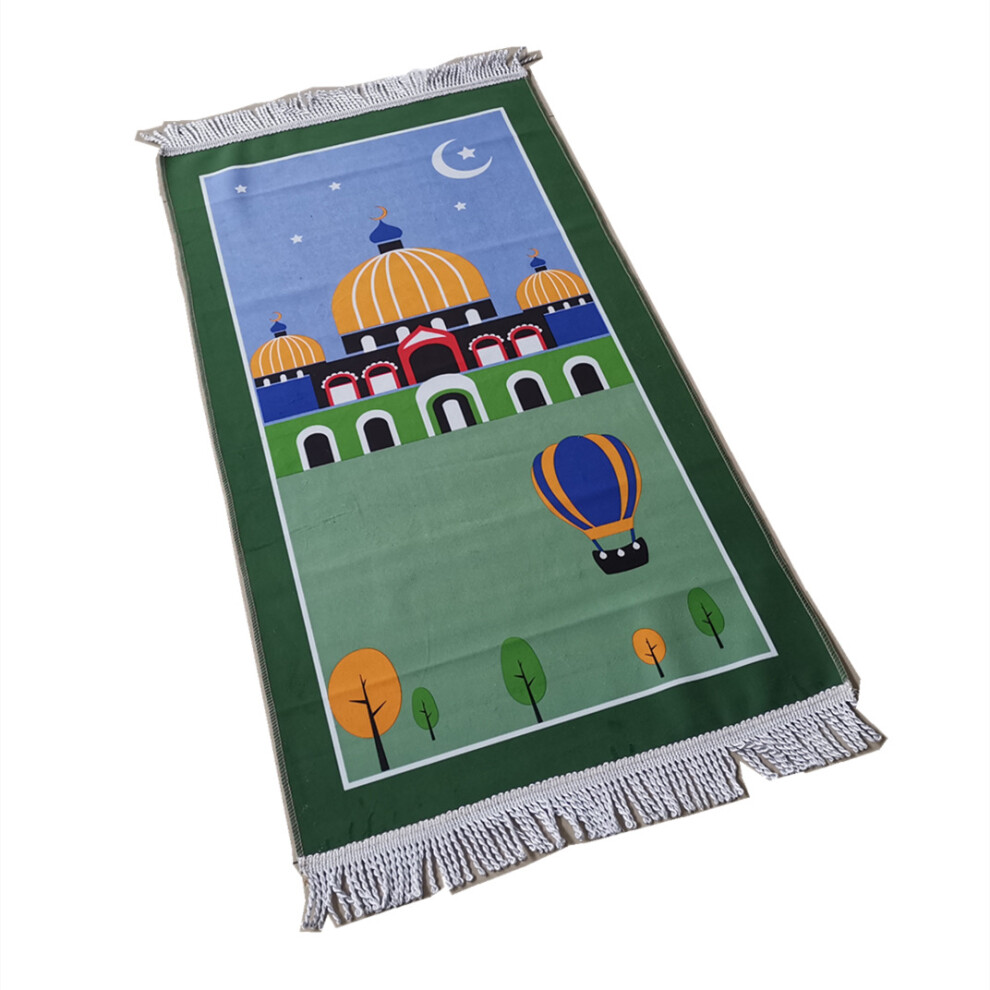 Muslim Prayer Rug Children Islamic Prayer Mat Polyester Portable Braided Floor Mats Salah Muslim Child Praying Carpet