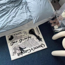 Letter Pattern Room Enter Floor Mat Young Bedroom Bedside Small Rugs Soft Non-Slip Decor Carpet Nordic Style Sweet Mat