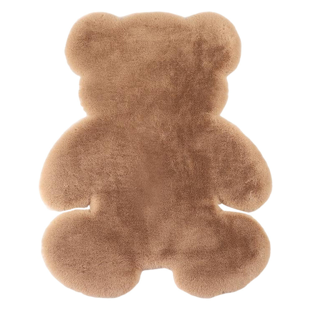 Plush Bear Shaped Carpet Entrance Welcome Rug Non-Slip Modern Children Bedroom Carpet Fluffy Decor Carpets Home Doormat 45x60cm