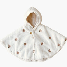 Children Thickened Blankets Fleece Warm Blanket Hoodie With Embroidery Outdoor Multi-functions Night Gown Cloak Couvertures