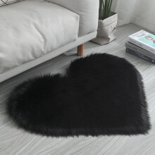 30x40cm Love Heart Shape Small Floor Mat Fluffy Rugs Anti-Skid Shaggy Area Rug Dining Room Home Bedroom Carpet Floor Mat