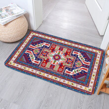 Boho Persian Rug Pattern Kitchen Bath Entrance Door Mat Absorbent Home Decor Coral Velvet Bedroom Mats Anti-Slip Carpet Doormat