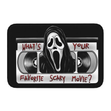Whats Your Favorite Scary Movie Floor Door Kitchen Bath Mat Anti-Slip Halloween Scream Ghost Doormat Garage Entrance Rug Carpet
