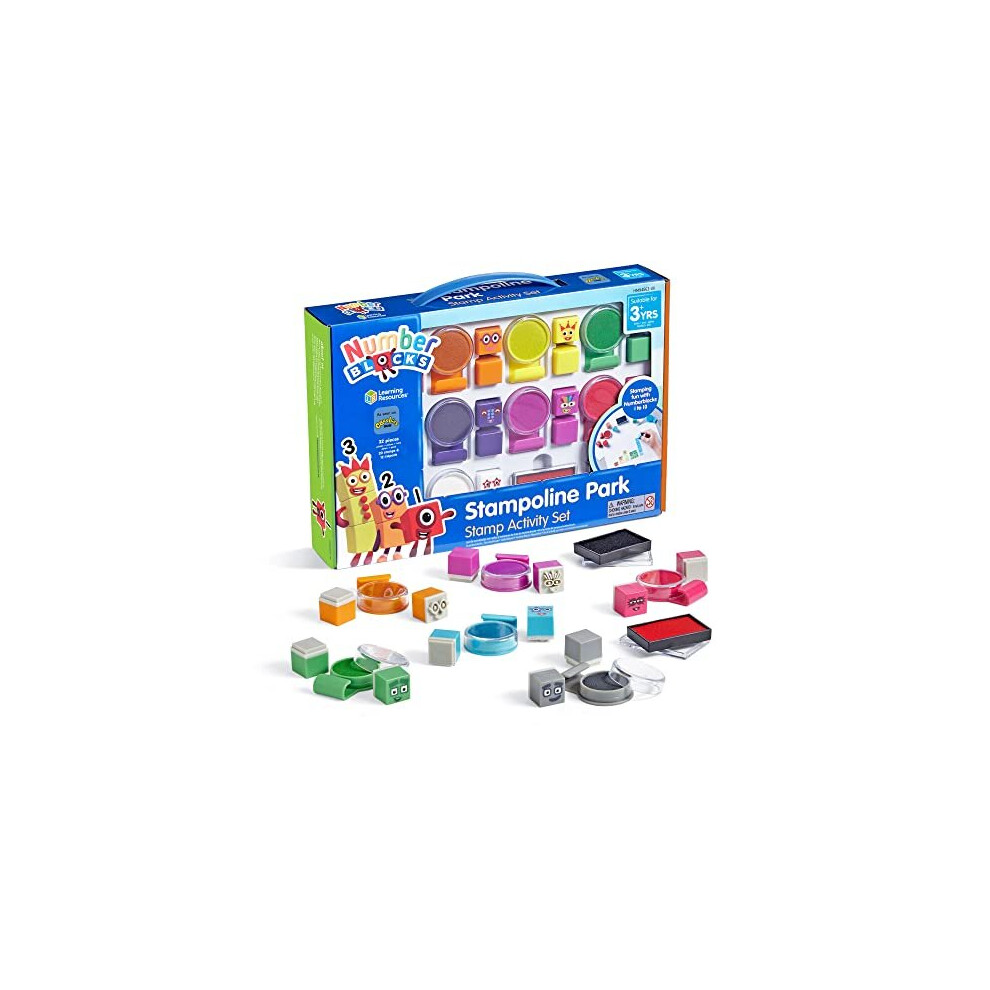 Learning Resources Numberblocks Stampoline Park Stamp Activity Set Numberblocks Colours Washable Inks Arts,mCrafts Colour Blocks Hobby Art 32 Pieces