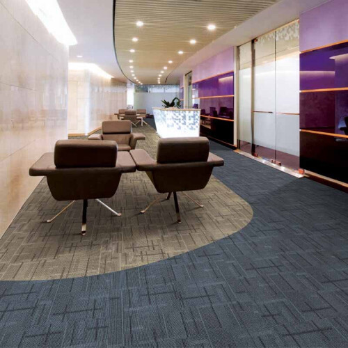 Nylon Tile Carpet Modern Brown 1