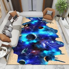 3D Illusion Animal Environment Psychedelic Floor Mat Door Mat Small Carpet Anti-slip Mat Bedroom Home Decoration