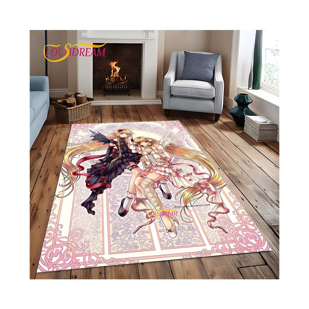 Cure Anime Chobits Beauty Girl 3D Print Girl Mat Floor Mat Living Room Carpet Soft Flannel Play Mat for Adult and Children-image-OPC-PCFZVQ6-NEW