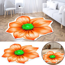 Small Carpet for Bedroom Heat Transfer 3D Shaped Flower Floor Mat Sofa Bedroom Living Room Carpet Size Blanket
