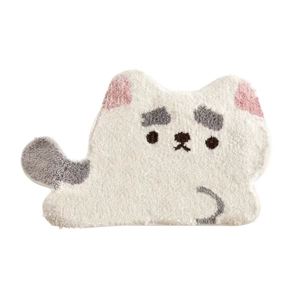 Cartoon Little Frowning Cat Plush Carpet Bedroom Bedside Blanket Home Cloakroom Childrens Room Floor Mat-image-OPC-PCFZVJR-NEW
