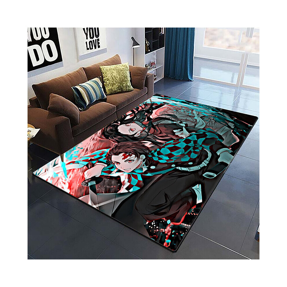 Demon Slayer 3D Art Print Floor Mat Living Room Carpet Anime Role for Adult Large Rug Indoor Area Soft Flannel Play Mat-image-OPC-PCFZVK8-NEW