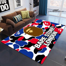 Tide bape camouflage printed carpet childrens play room living room bedroom non-slip carpet birthday