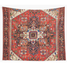 Antique Heriz Persian Rug Wall Tapestry Cover Beach Towel Throw Blanket Picnic Yoga Mat Home Decoration