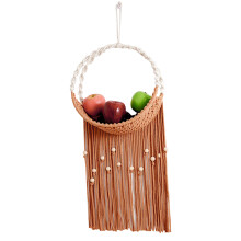 Macrame Wall Holder Cotton Rope Tassel Wall Decoration Pocket for Boho Home Decor