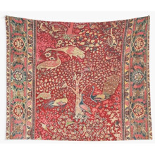 Antique Persian Rug Bird Tree Flowers Wall Tapestry Cover Beach Towel Throw Blanket Picnic Yoga Mat Home Decoration