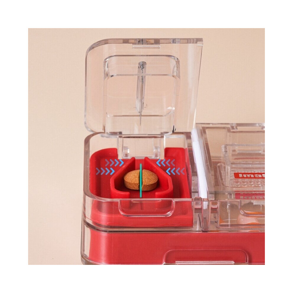 Pill Cutter Dispenser Medicine Organizer tablets travel pill Case with Seal Division Medicine Grinding Splitter Medicine Cutter