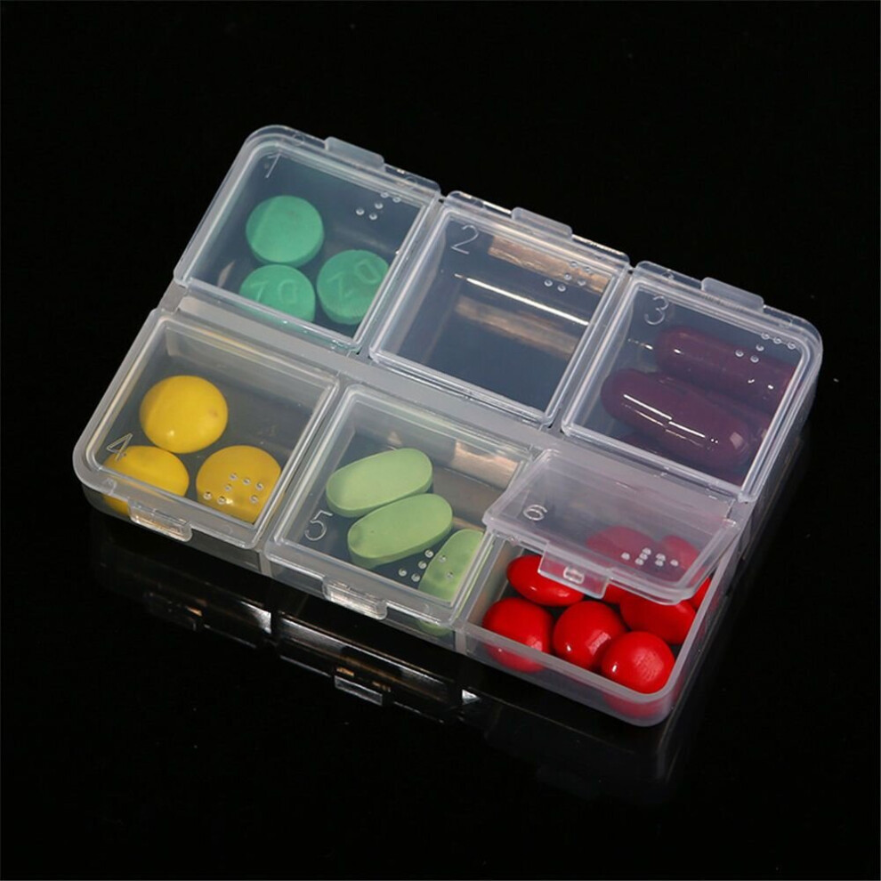Case Plastic Storage 6-day Pill Boxes Tablet Container Medicine Holder