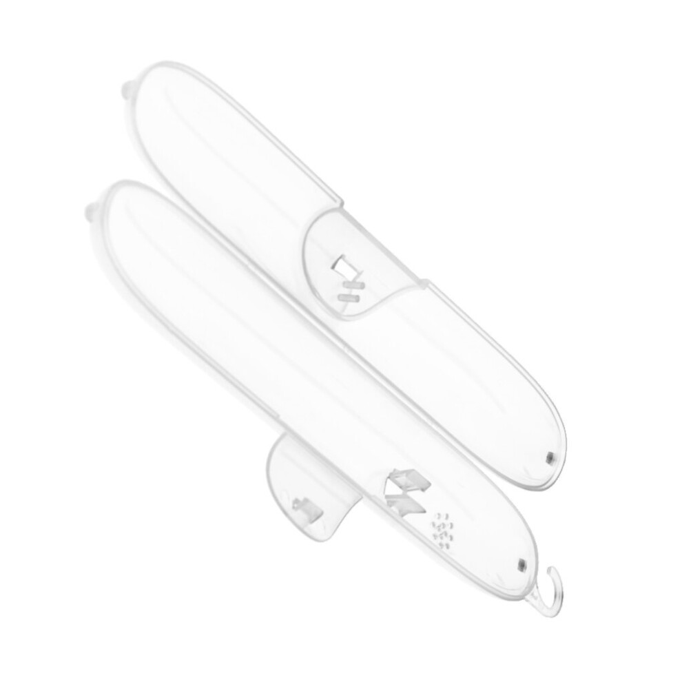 Multicoloured Travel Portable Toothbrush Storage Box Plastic Lightweight Clear Toothbrush Holder Organizer Case Protector
