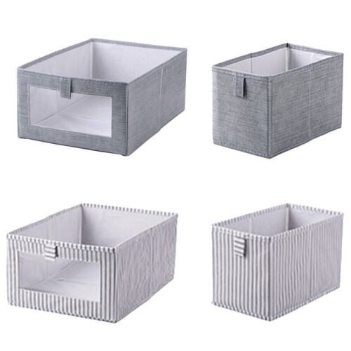 2Size Multi-function Non Woven Storage Box Foldable Household Clothing Organizer Box Space-saving Wardrobe Sundries Storage Case 1
