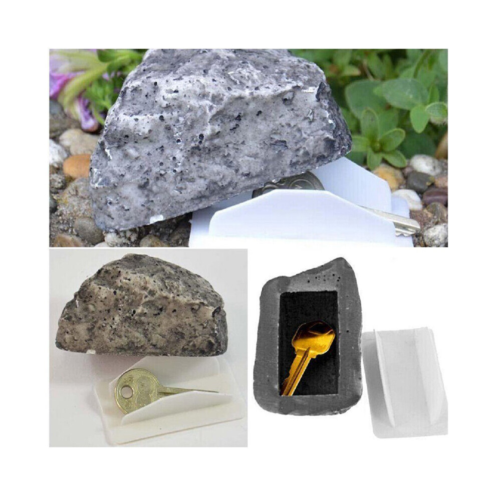 Outdoor Spare Key House Safe Hidden Hide Storage Security Rock Stone Case Box 885666707780