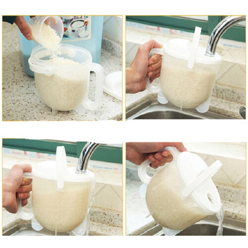 Fast Rice Washing Machine Convective Lazy Rice Washer Hand-Free Automatic Washing Rice Device Practical Creative Kitchen Tools 2