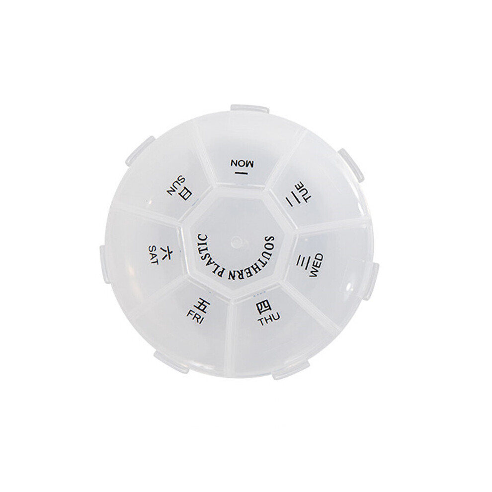 Pill Case Medicines Pills Cutter Splitter Plastic Tablet Storage Box 7 Days Portable Pill Dispenser Organizer Container Weekly