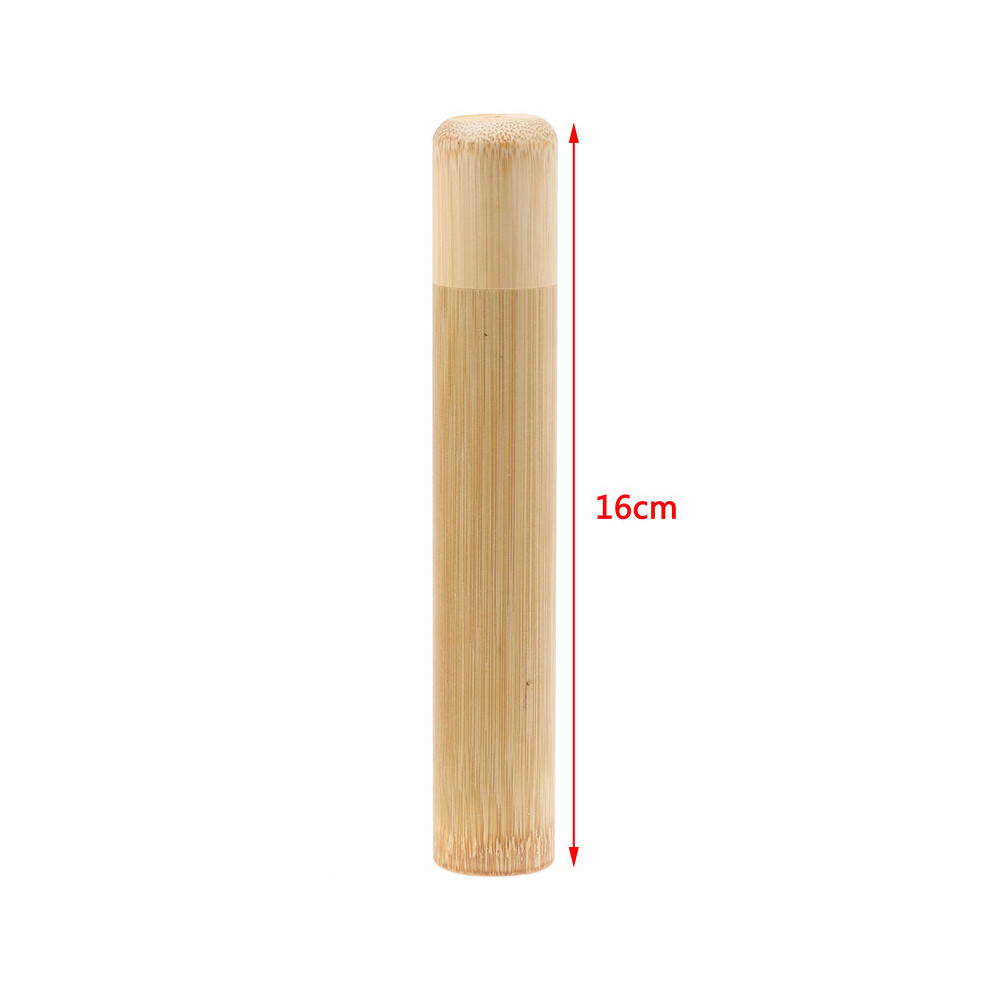 Natural Bamboo Tube for Toothbrush Eco Friendly Travel Case Bamboo Toothbrush Tube Portable 1pc 16/21cm