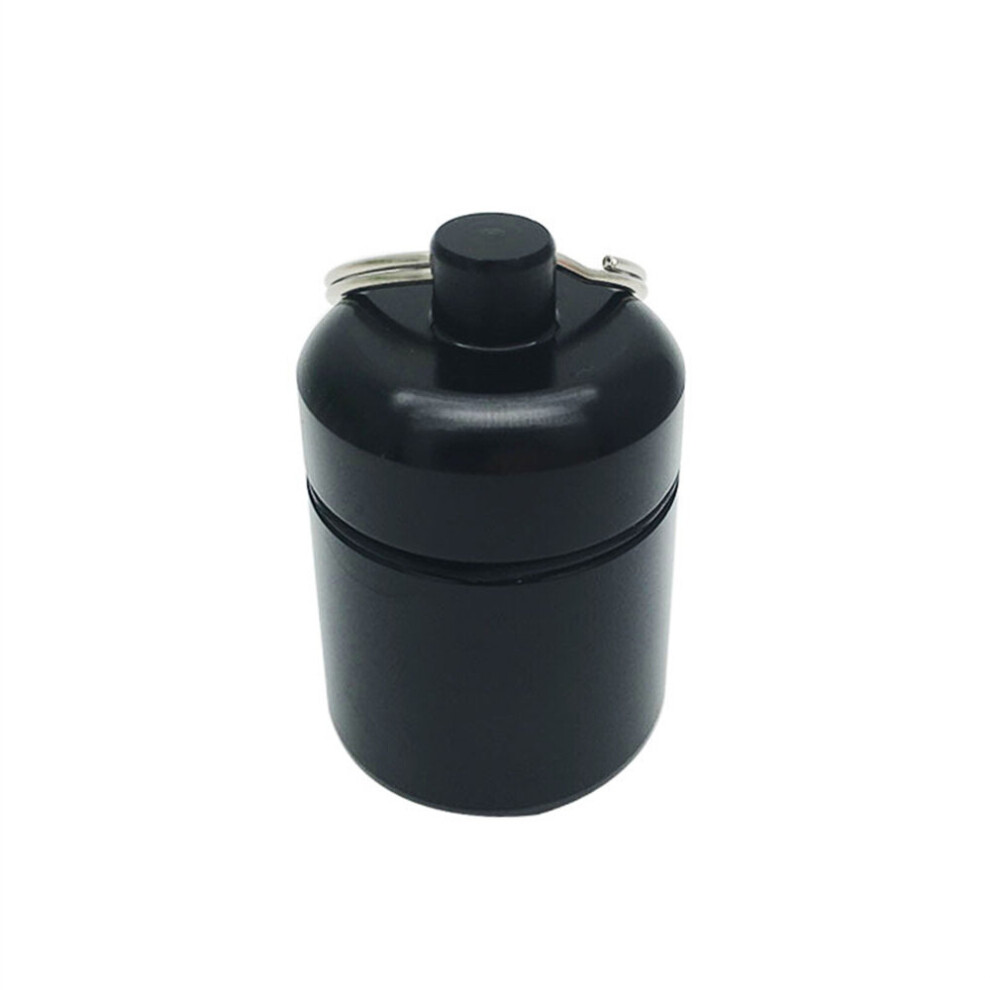 1pcs Portable Mini Aluminium Pill Case Solid Outdoor Pocket Protection Earplugs Box With Keychain Carry Container