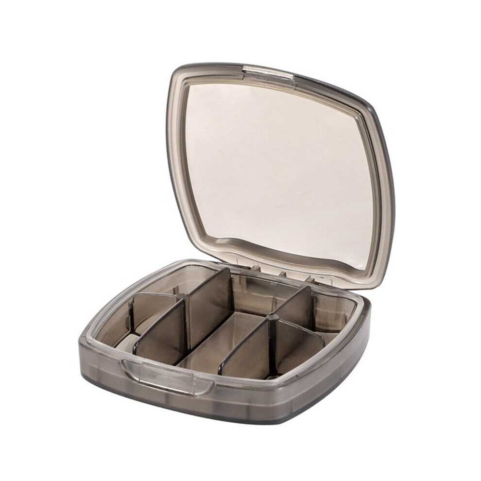 Multicoloured Pill Box Organizer 5 Grids Portable Plastic Transparent Packing Box Sealing Moisture-Proof Family Vitamin Medicine Container Box