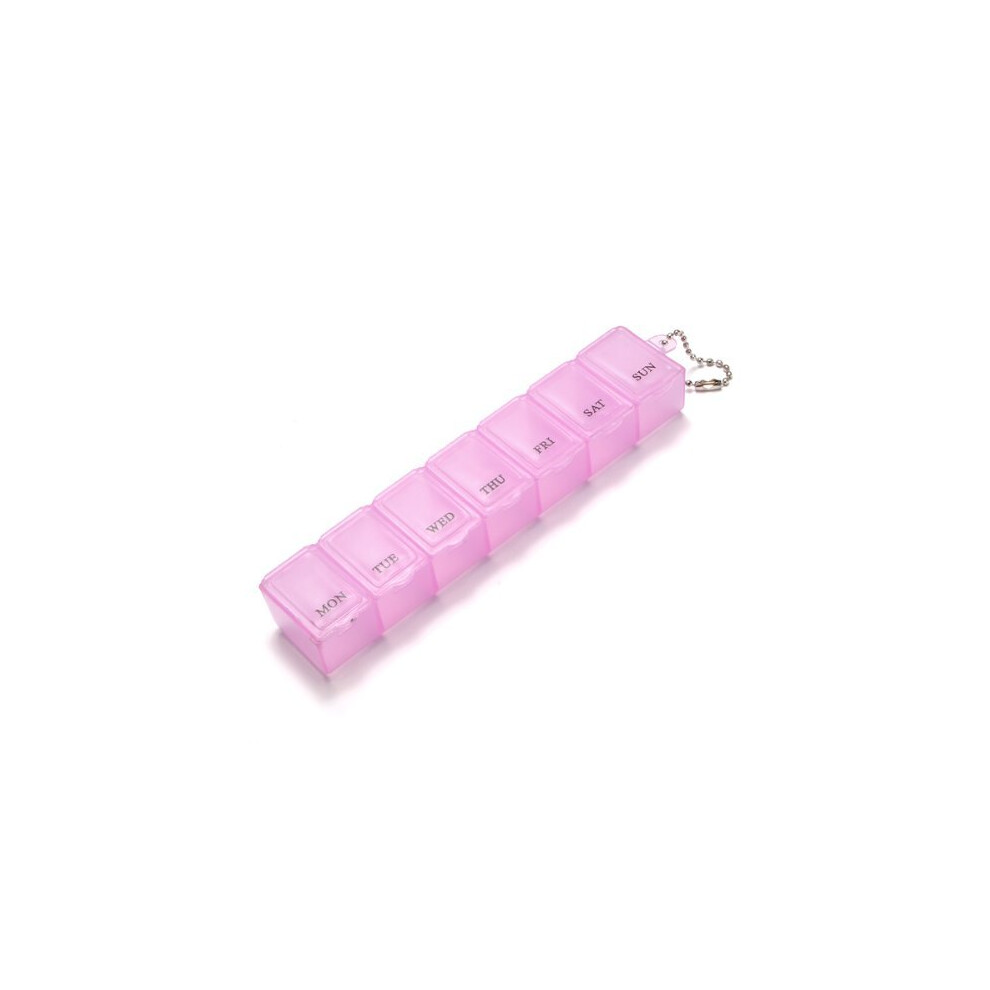 7 Weekly Pill Box Medicine Vitamin Storage kit 1pcs - Pink