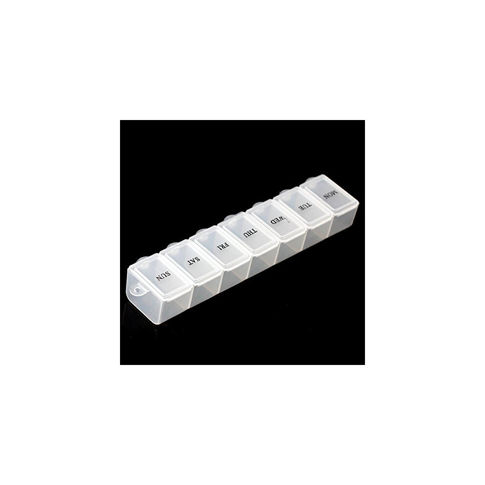 7 Weekly Pill Box Medicine Vitamin Storage kit 1pcs - Clear