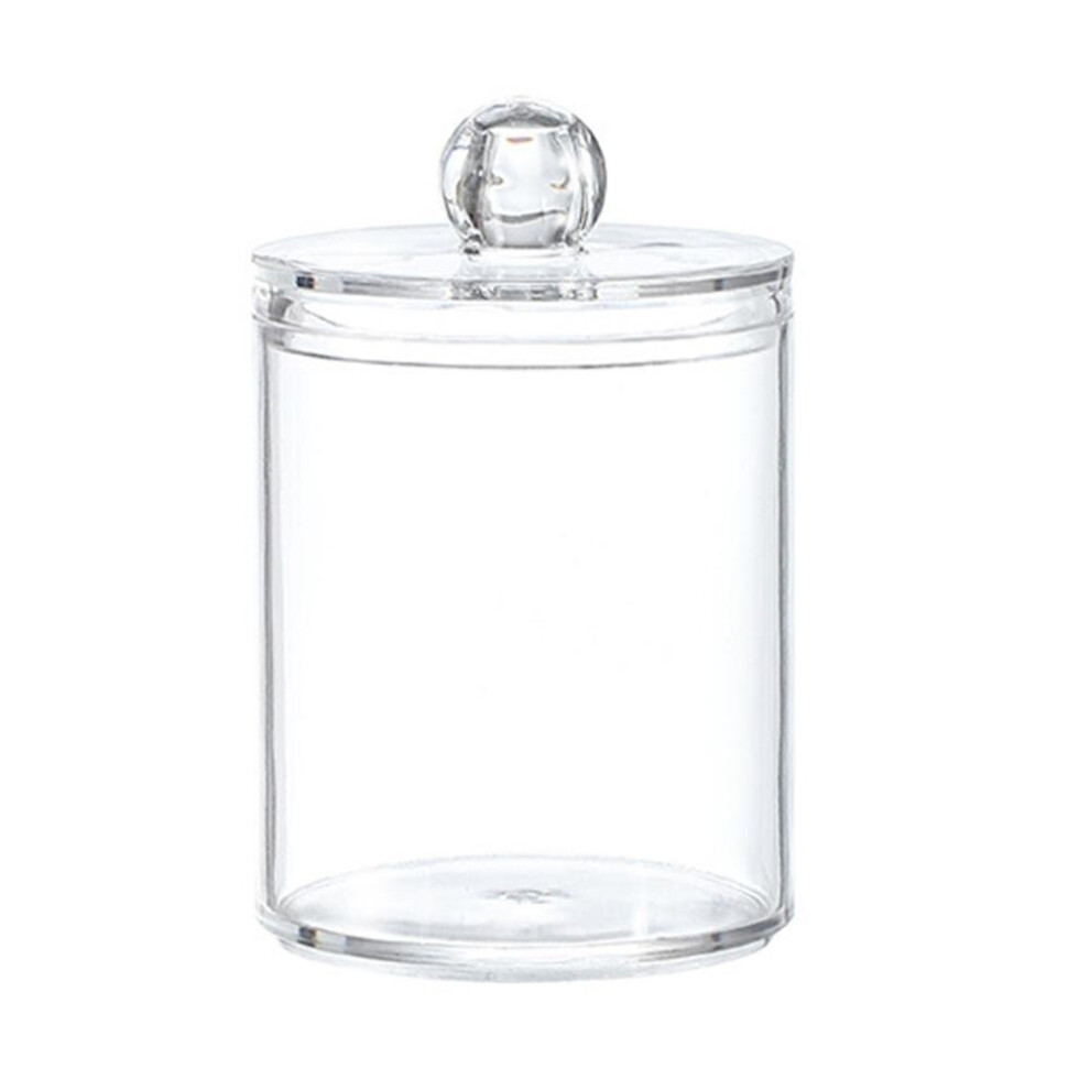 1PC Makeup Organizer Storage Box Bathroom Accessories Cotton Swab Cotton Pad Jewelry RoundTransparent Plastic Storage Container-image-OPC-PCG25ZH-NEW