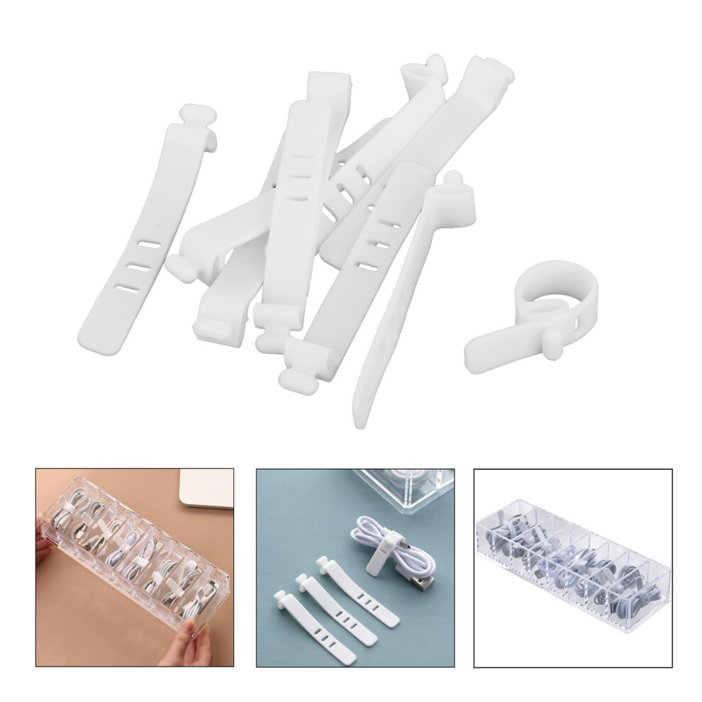 10Pcs Reusable Cable Ties 3 Holes Fastening Cable Strap For Usb Cable 885666716584