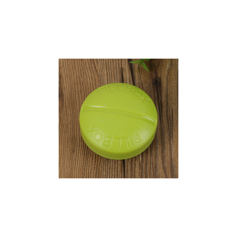 Green Organizer Box Medical Box Tablet Container Medication Dispenser Plastic Tools Tablet Round Pill Box Tarpaulin