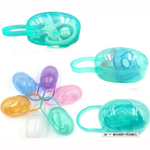 Storage Case Protable 2X Dummy Baby Soother Holder Container Box Cover Pacifier 2