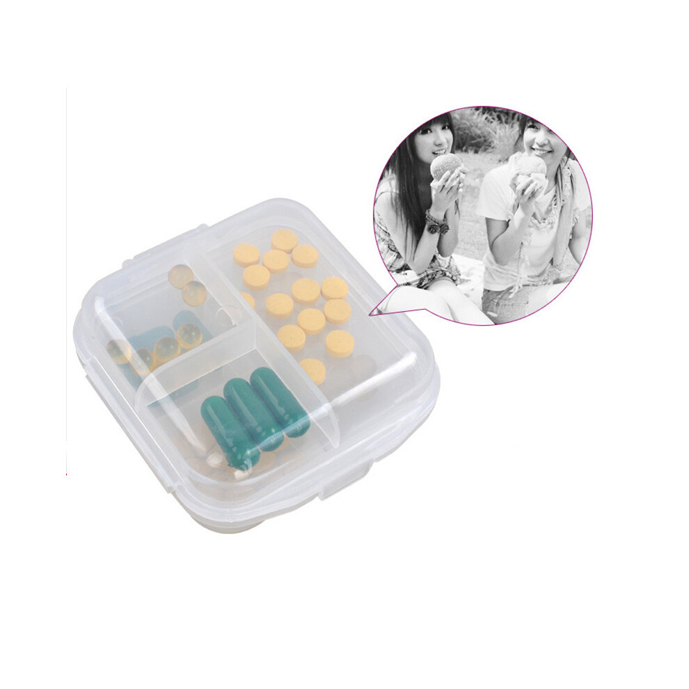 2Pcs Container For Tablets Travel Pill Box Small Box For Tablets Plastic Container For Medicines
