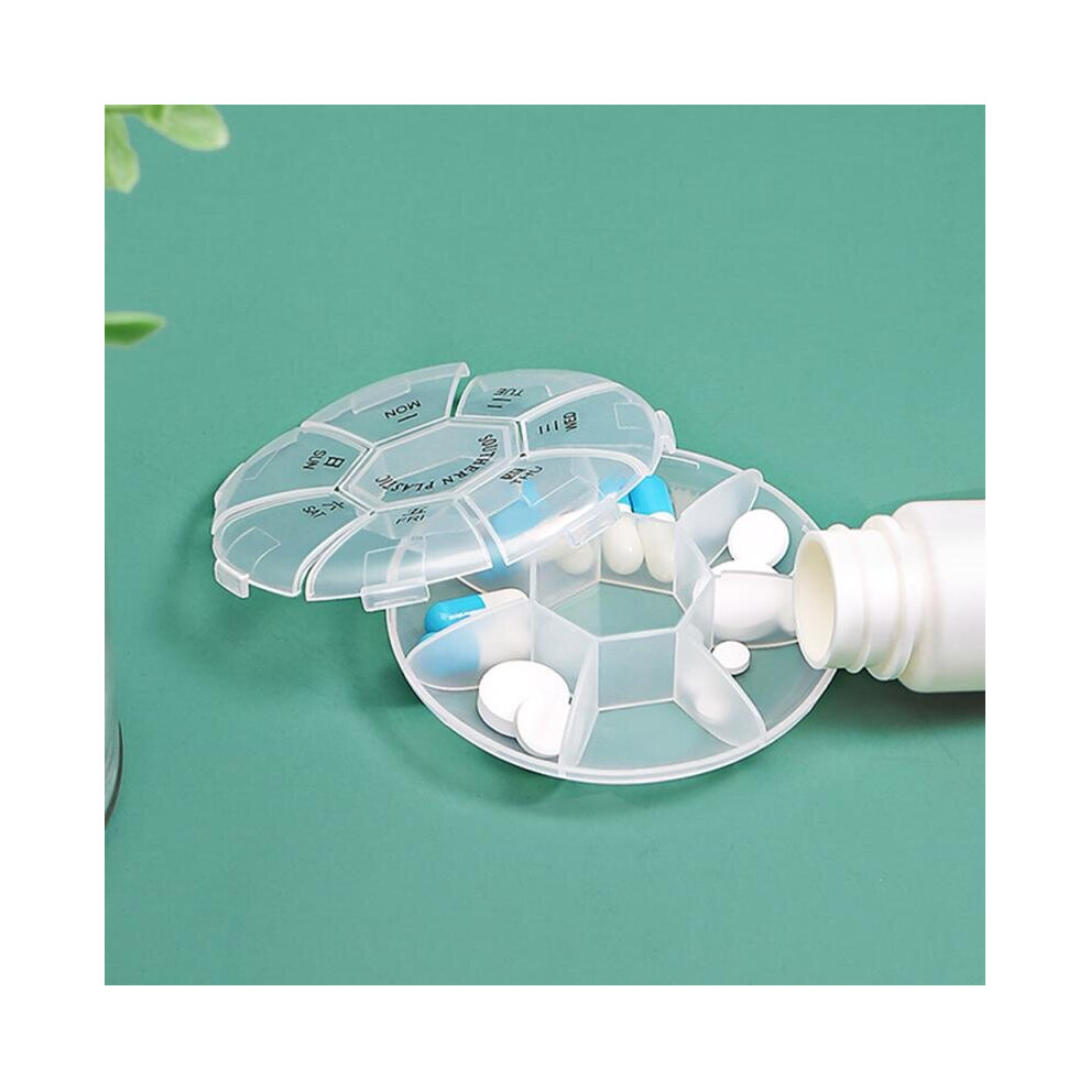 Plastic Transparent Small Medicine Box Mini Weekly Tablet Pill Storage Case Vitamin Medicine Case Container