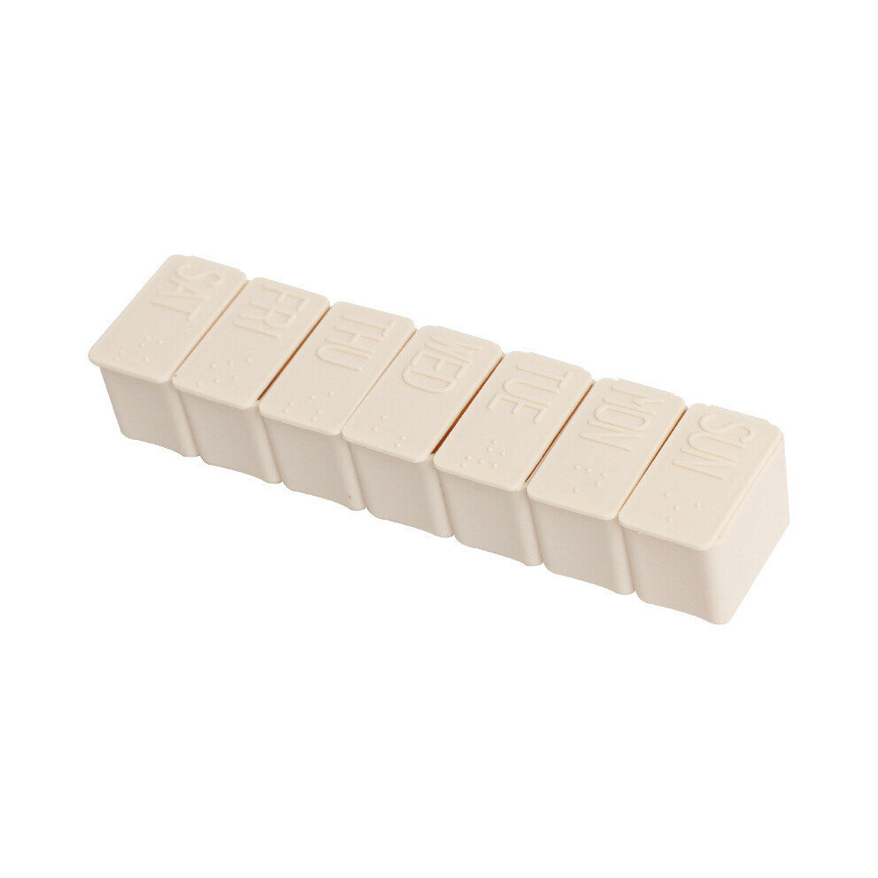Travel Pill Box Weekly Storage Organizer Container Medicine Tablet Dispenser Freestanding Lattice Plastic Pill Box