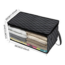 1PC Large Storage Box Zipper Cover Window Folding Organizer Bedroom Shelf Wardrobe Cloth Toy Fabric Foldable Box For Objects