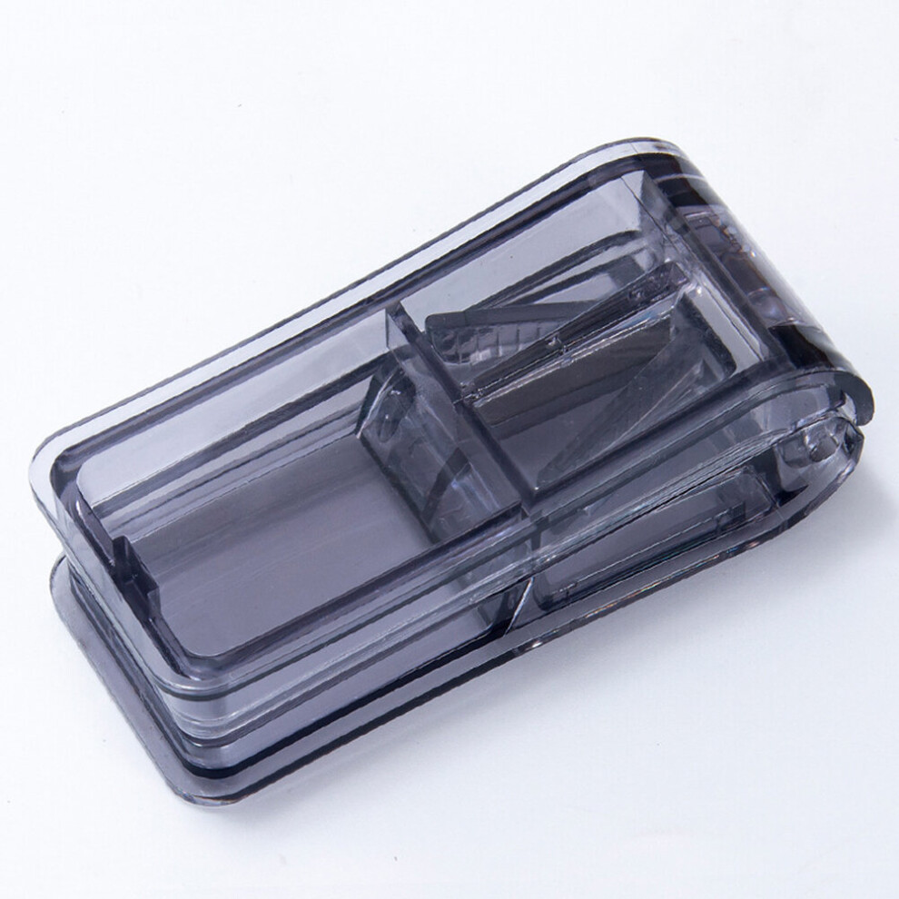 Black 1Pc Pill Cutter Medicine Box Pill Cutting Splitter Drugs Tablet Cutter Divider Portable Storage Case Pill Box Pill Case Splitter