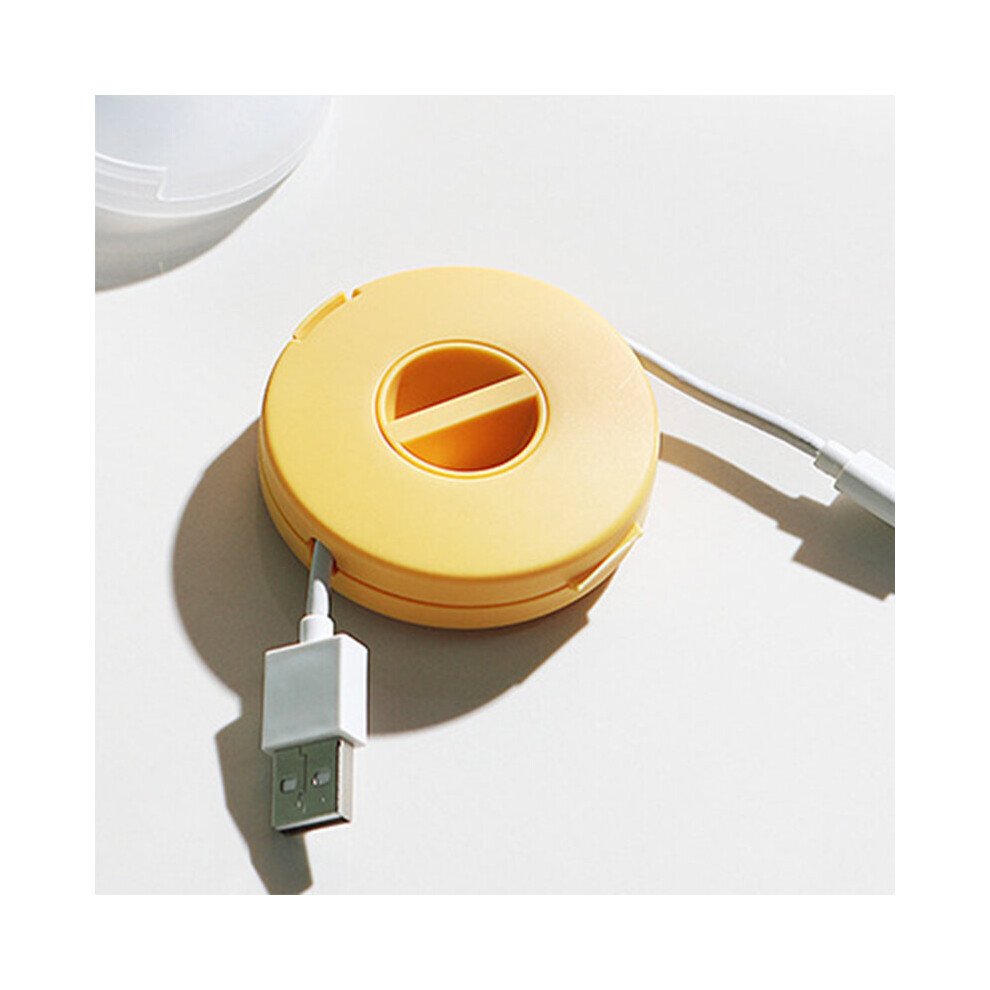 Portable Data Cable Rotatable Headphone Cable Organizer Storage Box Phone Charge Cable Organizer Cable Winder Desktop Organizer 885666738784
